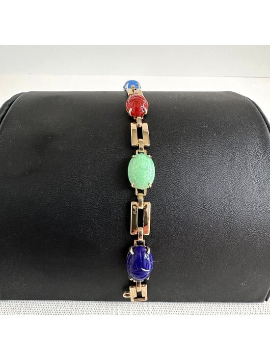 Vintage Scarab Bracelet 7\